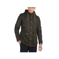 Parka de Algodón Encerado Juego Oliva