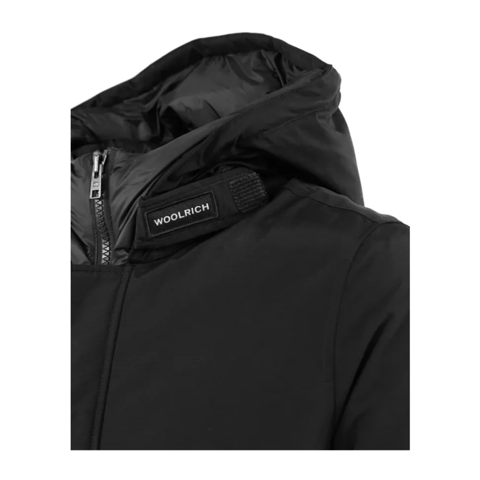 Parka de hombre con cuello alto Polar negro