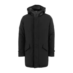 Parka de hombre con cuello alto Polar negro