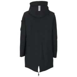 Parka Impermeable Negra con Capucha