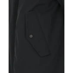 Parka Impermeable Negra con Capucha