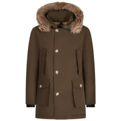 Parka ártica con ribete de piel desmontable