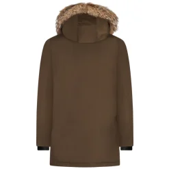 Parka ártica con ribete de piel desmontable