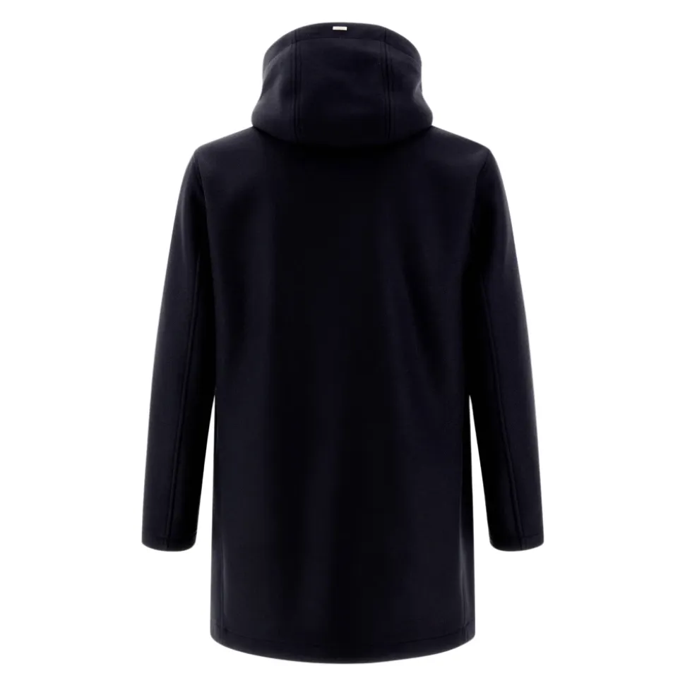 Parka Scuba de Lana con Capucha