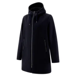 Parka Scuba de Lana con Capucha
