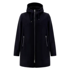 Parka Scuba de Lana con Capucha