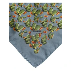 Pañuelo de Seda con Estampado de Cactus