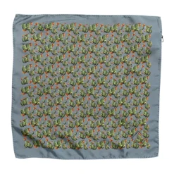 Pañuelo de Seda con Estampado de Cactus