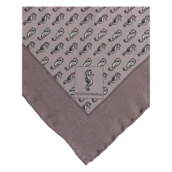 Pañuelo de Seda con Estampado de Caballito de Mar