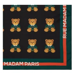 Pañuelo negro de poliéster estilo Teddy Twill
