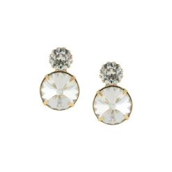 Pendientes de Cristal y Oro Antiguo