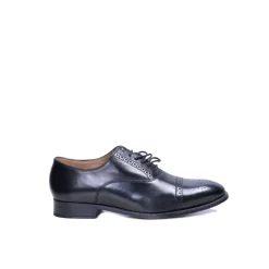 Philip Zapatos Derby de Cuero Negro
