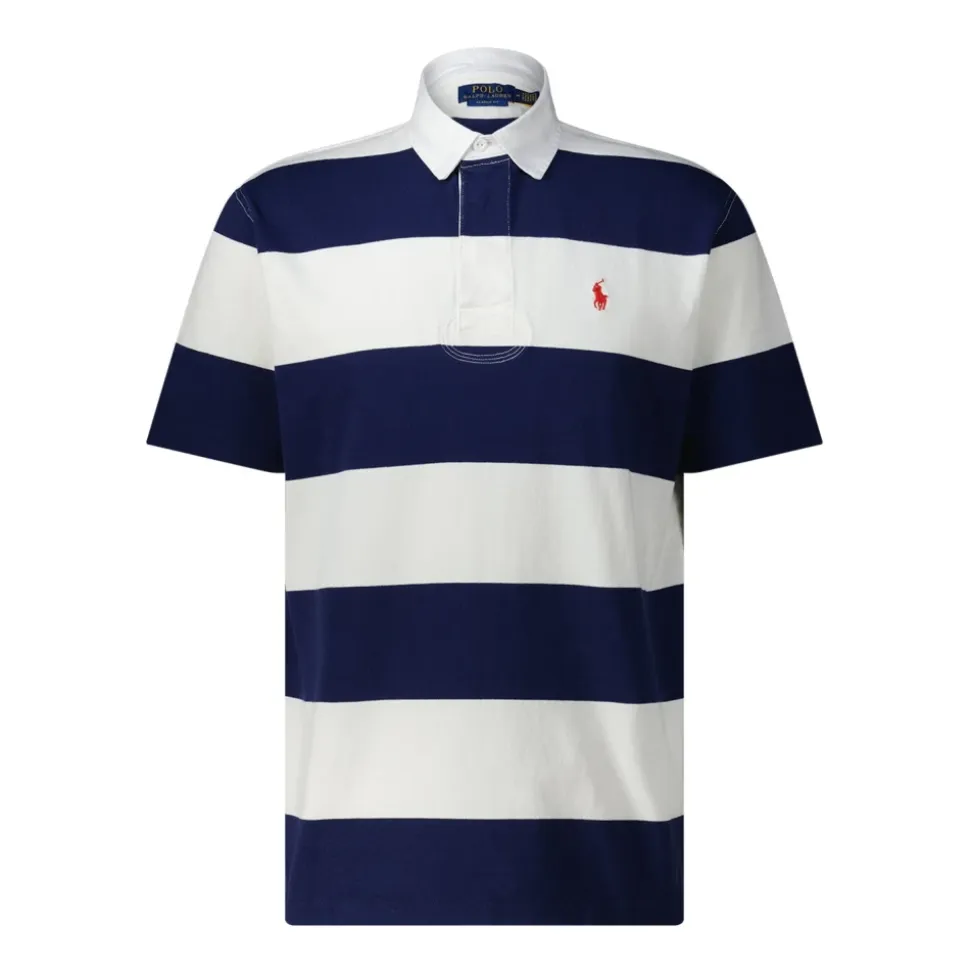 Polo a Rayas con Logotipo Bordado