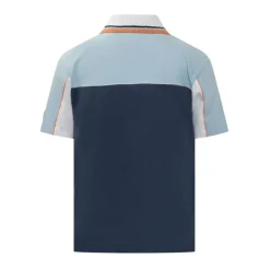 Polo Azul con Cremallera Bordado