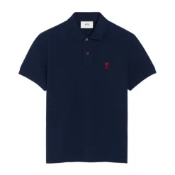 Polo Azul Piqué Logo Bordado