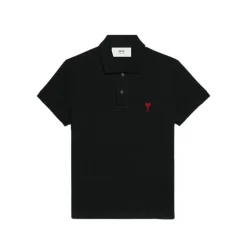 Polo con Logo de Corazón Algodón Negro