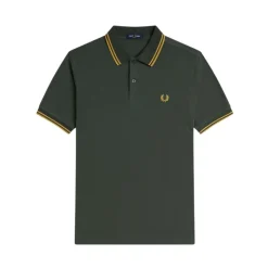 Polo con Logo Verde Algodón Manga Corta