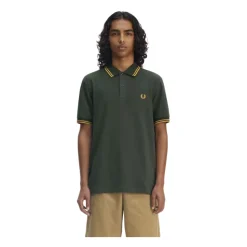 Polo con Logo Verde Algodón Manga Corta