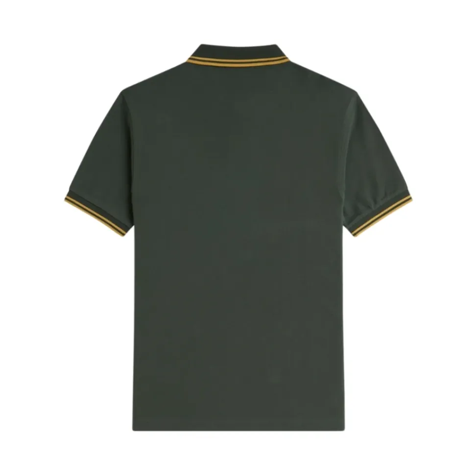 Polo con Logo Verde Algodón Manga Corta