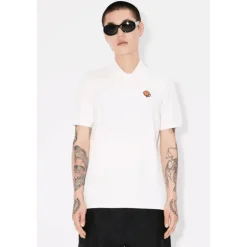 Polo de Algodón Blanco Bordado