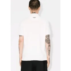 Polo de Algodón Blanco Bordado