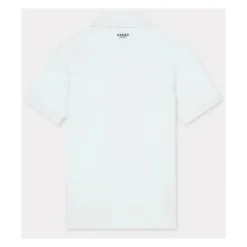 Polo de Algodón Blanco Bordado