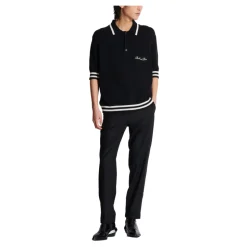 Polo de lana con bordado de firma