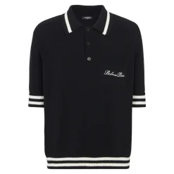 Polo de lana con bordado de firma