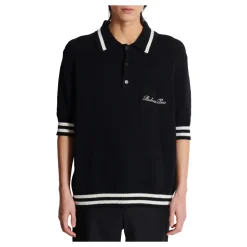 Polo de lana con bordado de firma