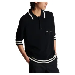 Polo de lana con bordado de firma