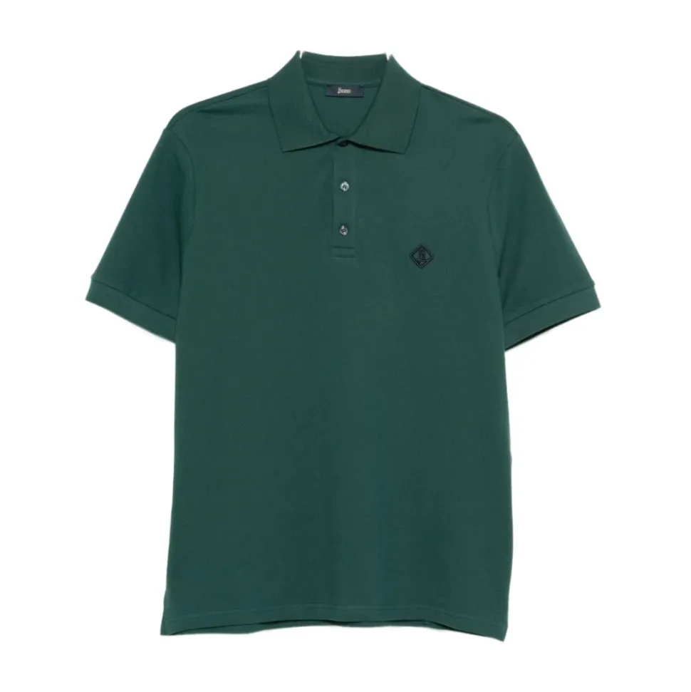 Polo de Manga Corta con Parche del Logotipo