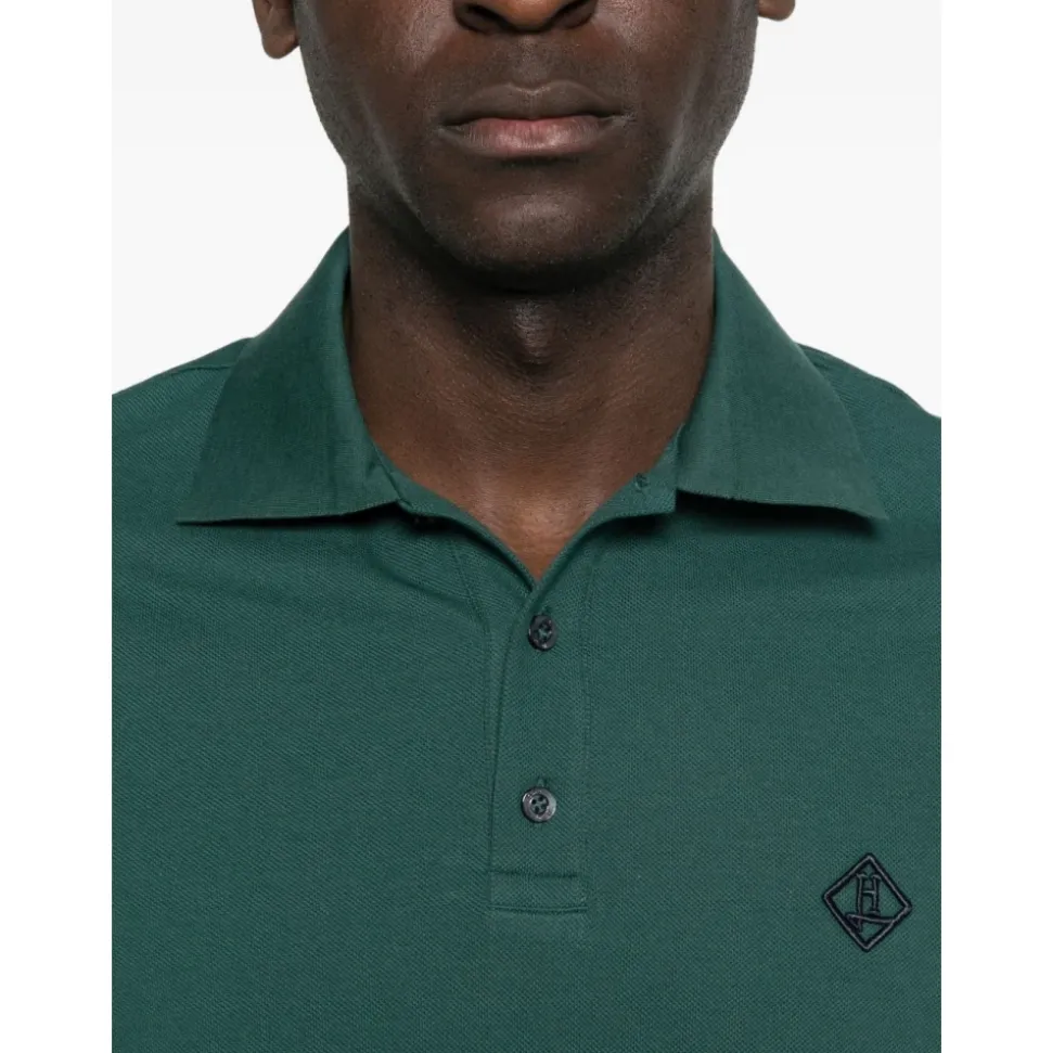 Polo de Manga Corta con Parche del Logotipo