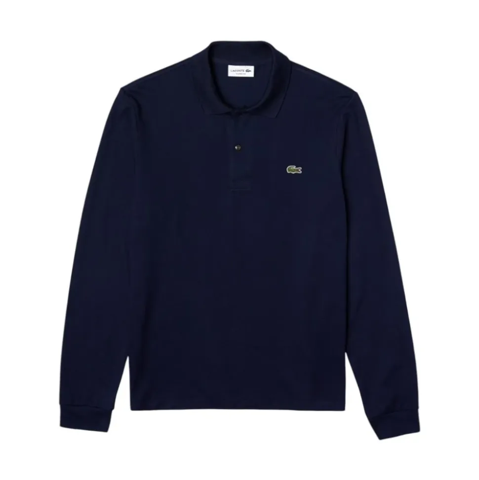 Polo de Manga Larga con Botones y Cuello Redondo