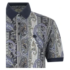 Polo de piqué de algodón con motivo Arnica