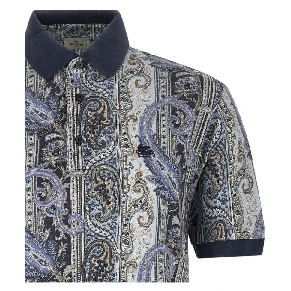 Polo de piqué de algodón con motivo Arnica