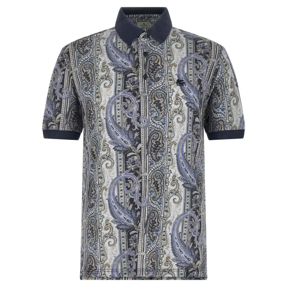 Polo de piqué de algodón con motivo Arnica