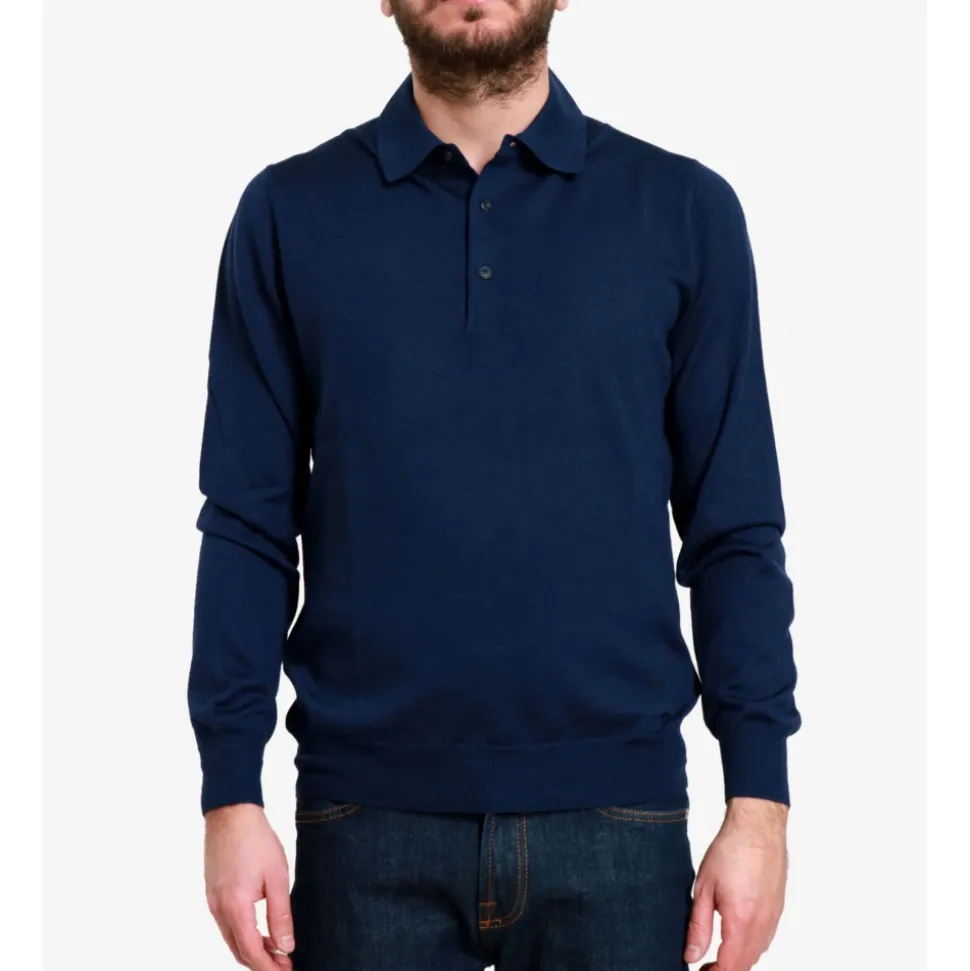 Polo de punto de tres botones