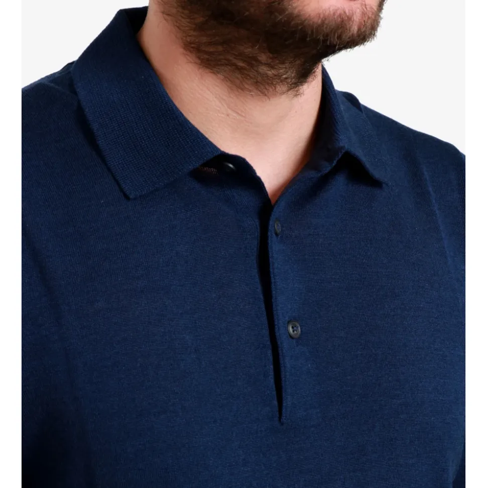Polo de punto de tres botones