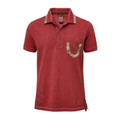 Polo manga corta rojo piqué algodón - Bob