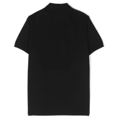 Polo Negro con Motivo de Brújula