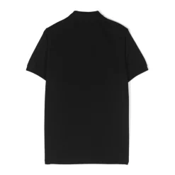 Polo Negro con Motivo de Brújula