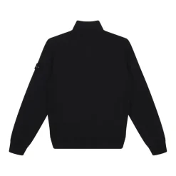 Polos & Sudadera Negros con Media Cremallera