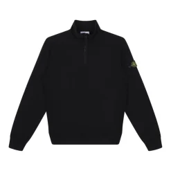 Polos & Sudadera Negros con Media Cremallera