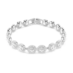 Pulsera de cristal en color plata