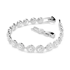 Pulsera de cristal en color plata
