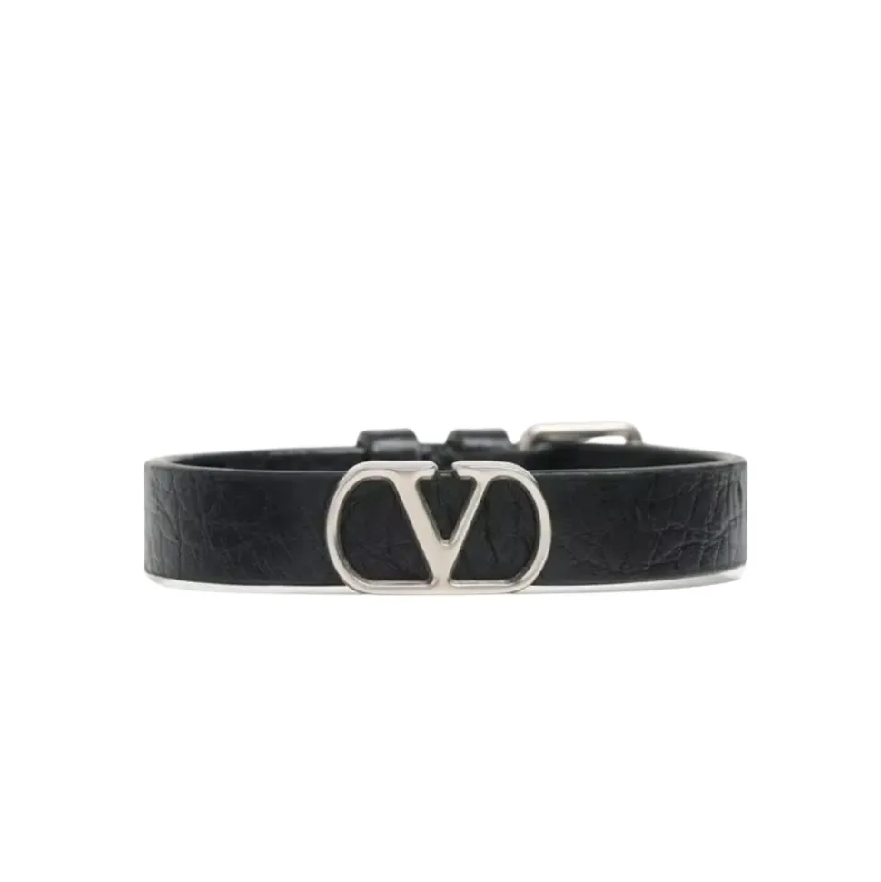 Pulsera de cuero con VLogo