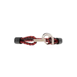 Pulsera de Cuero Trenzado Bicolor Gancini