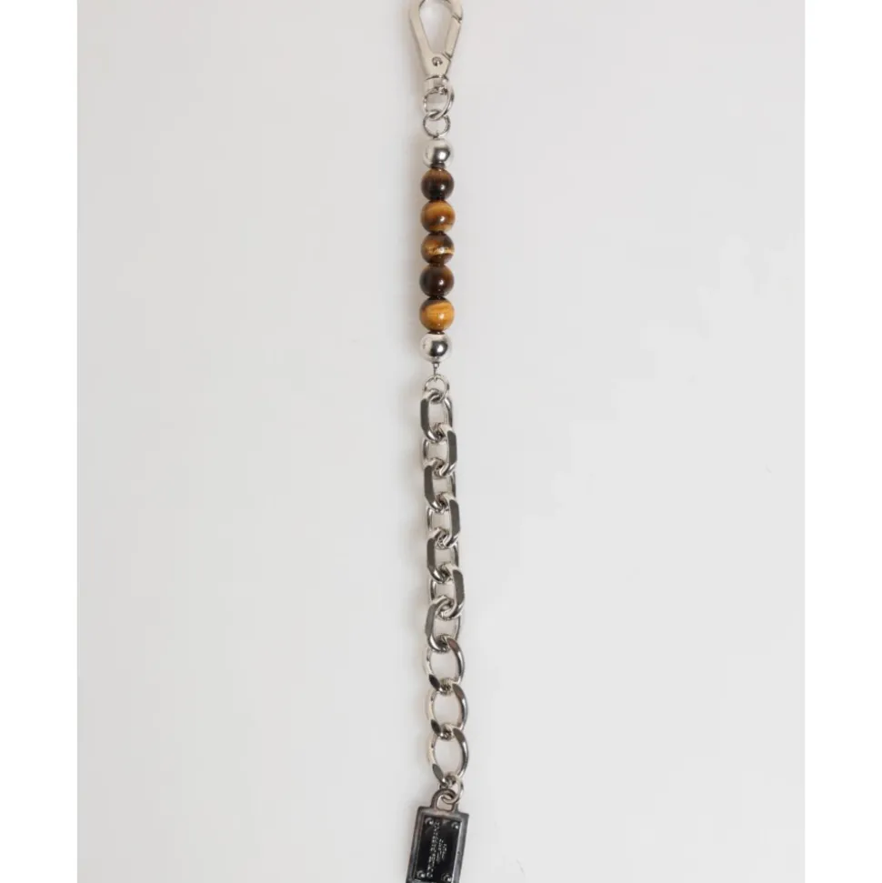 Pulsera de Hombre con Cadena de Plata y Cuentas
