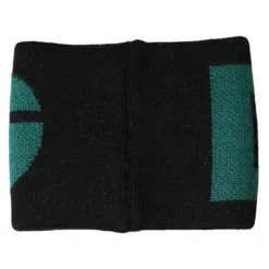 Pulsera de lana negra y verde con logo