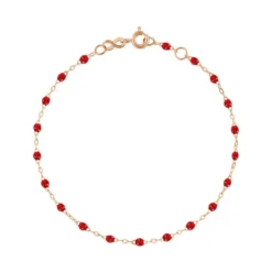 Pulsera de resina y oro rosa de 18K